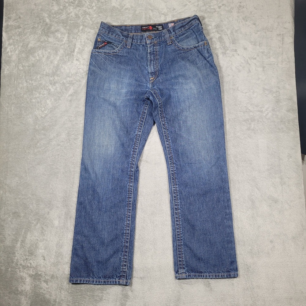 Ariat FR M4 Relaxed Boot Cut Flame Resistant Jeans Mens 34x30 Blue Work Pants